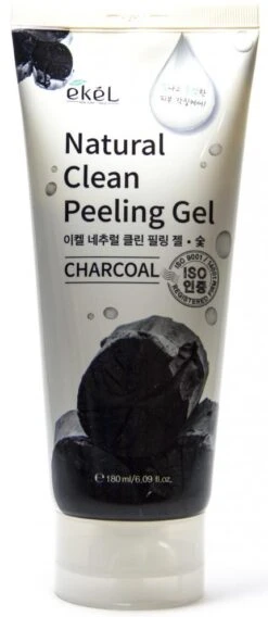 EKEL Natural Facial Peel - Clean Peeling Gel (Charcoal) 180ml(Ekel Natural Clean Peeling Gel Charcoal 180ml) -Jericho Skincare Shop charcoaltube